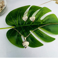 Conjunto Coração - Semijoia Conjunto Coração - Semijoia